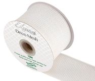 Eleganza Deco Mesh 63mm x 10m White No.01 - Organza / Fabric